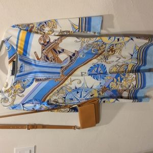 Barbara Erickson Resort Compass Dress XL NWT